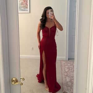 Elegant Red Evening Gown